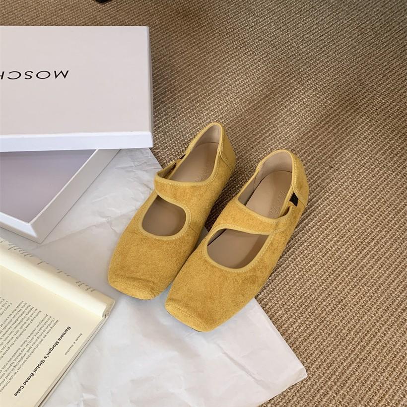 Super Soft One-word Height-increasing Single Shoes Mary Shoes Women's Shoes One-pedal Versatile Platform Ballet Shoes