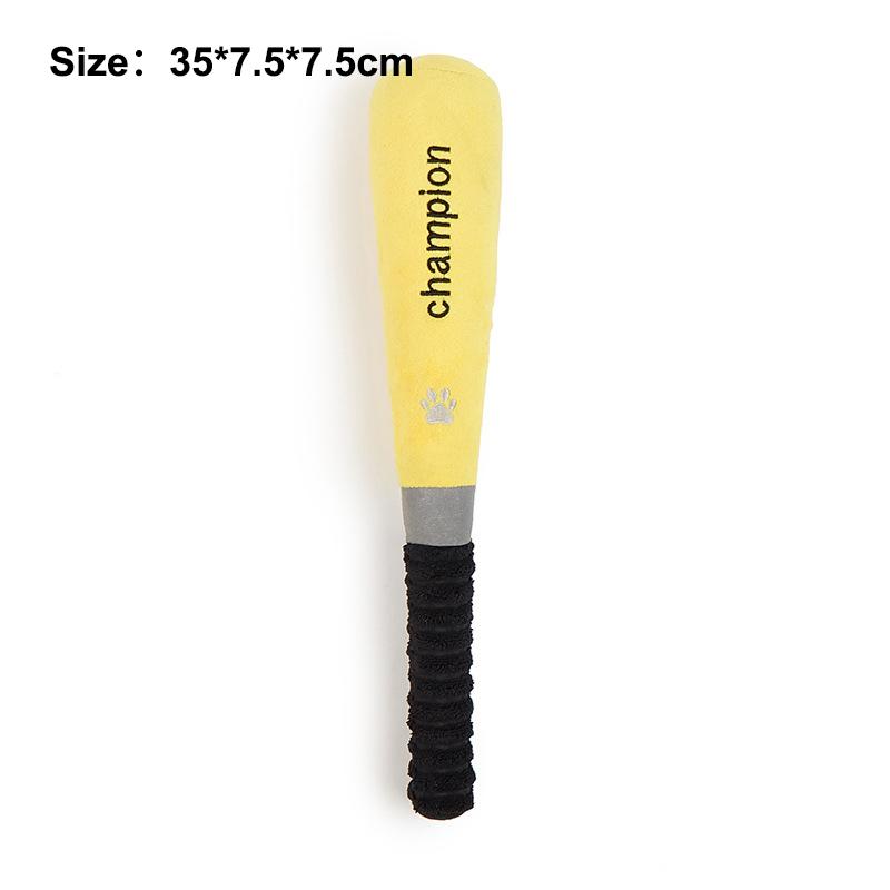 

Устойчивая плюшевая бейсбольная бита, бейсбольная игрушка для собак, мягкая пищащая бейсбольная бита, игрушка для собак, интерактивная игрушка для домашних животных, товары для животных