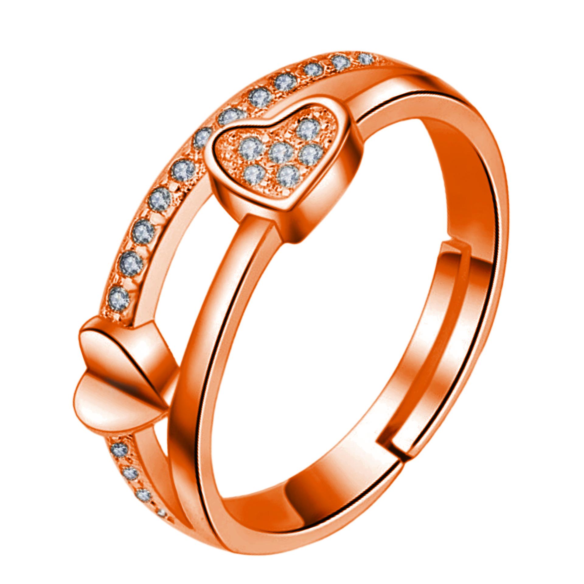 Модное Роскошное Геометрическое Открытое Регулируемое Кольцо с Фианитами Open Adjustable