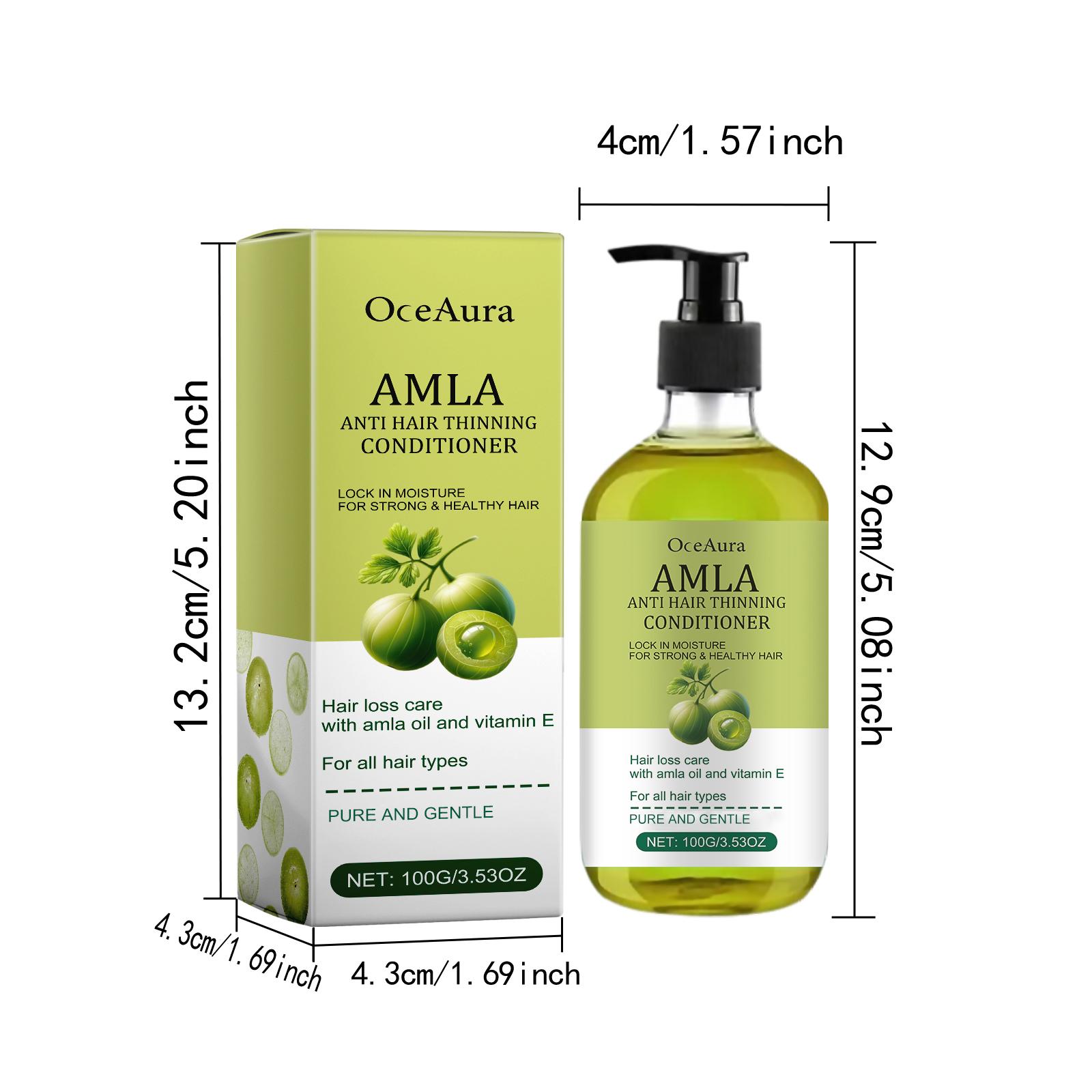 Originálny amla olej pre rast vlasov, hydratačný, vyhladzujúci, na regeneráciu poškodených, suchých, krepovitých končekov, na ošetrenie pokožky hlavy so štiepiacimi sa vlasmi, vlasová maska, kondicionér Hair Conditioner black