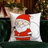 Christmas Cute Throw Pillow Covers Pattern Cushion Cover Suitable for Sofa Bedroom Car Pillow Cover