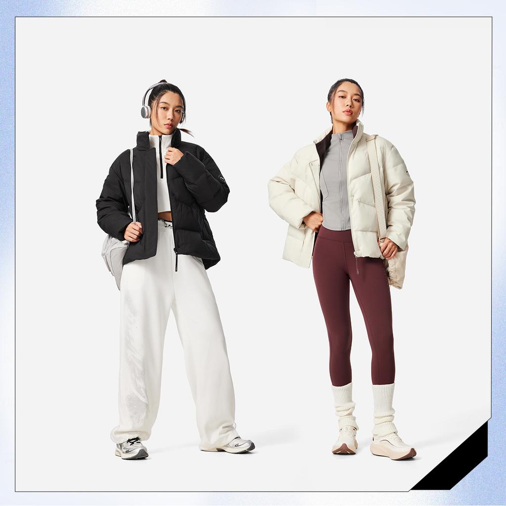 Li-Ning Windproof Water-Repellent Three-Dimensional Stand Collar Down Jacket Women Outerwear AYMV196-5