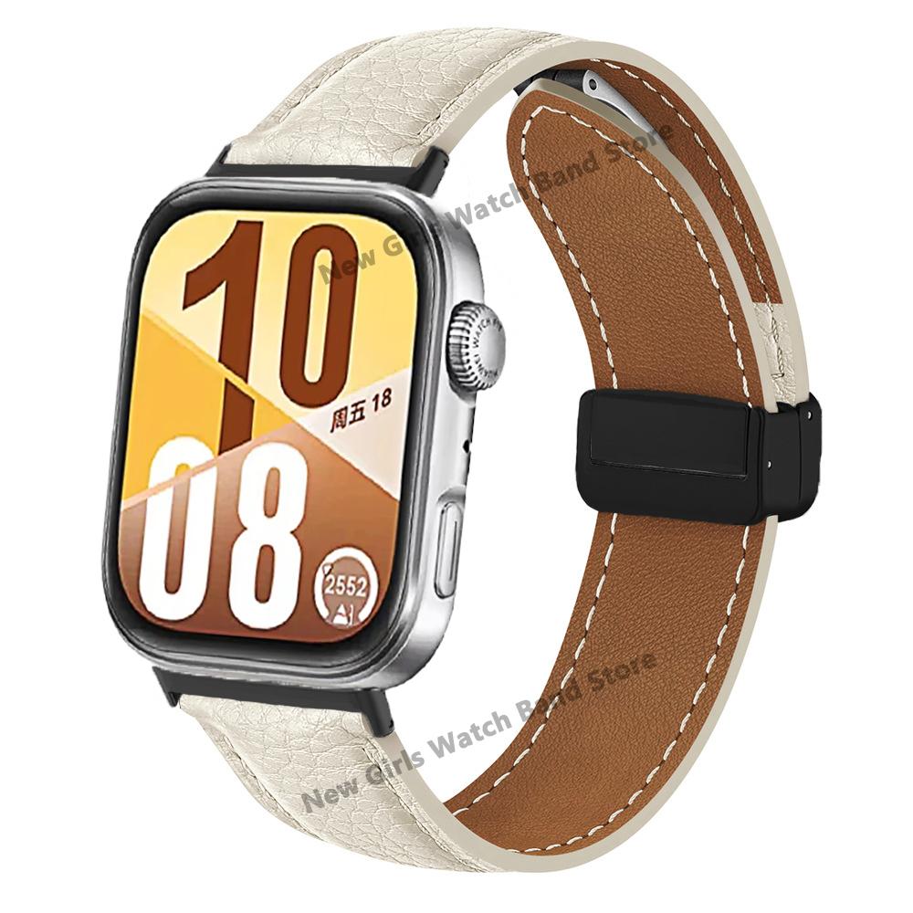 Skórzany Pasek do Huawe Watch Fit 4 Pro Bransoleta Correa Magnetyczne Zapięcie Opaska na Nadgarstek do Huawe Fit4 Fit3 Akcesoria Wymienny Pasek