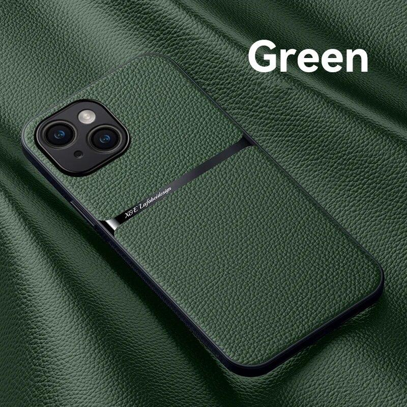 Luxury Magnetic Leather Case for Iphone 15 14 13 12 11 Pro Max Plus Xsmax Xr Shockproof Camera Protection Shell Cover Case