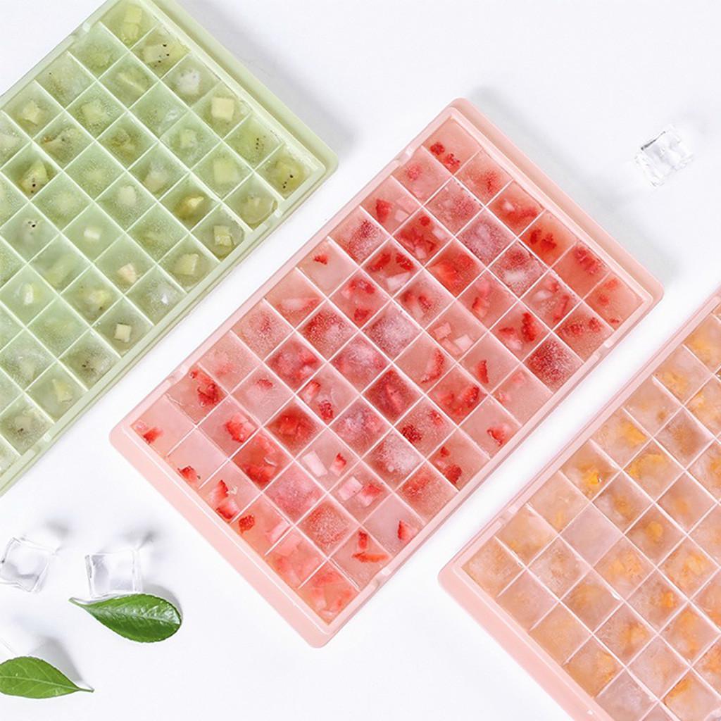 60 Grids Food Grade Silicone Ice Tray Small Ice Cube Tray Frozen Cubes Tray Square Shape Ice Maker Mold Ice Cube Tray