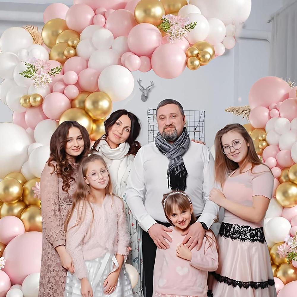 White Sand Balloon Kit Pastel Pink Gold Balloons Garland Arch Home Baby Shower Gender Reveal Wedding Birthday Party Decoration