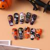 12 Grids Cute Spooky Ghost Pumpkin Nail Art Decorations Spider Bat Halloween Gothic Design Nail Art Jewelry Manicure Accessories