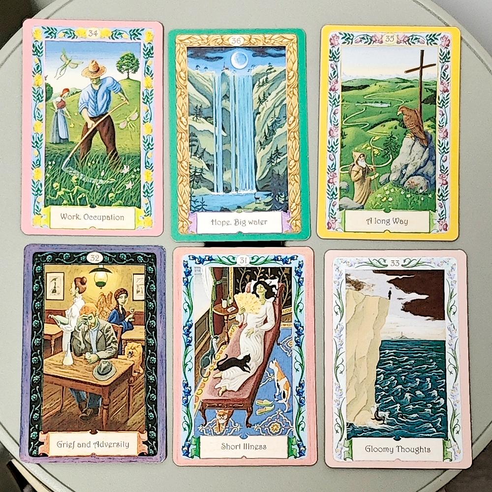 Pachet Kipper Mistic 9*6cm 36 Buc Cărți Oracol cu Cuvinte Cheie Sistem German de Ghicire