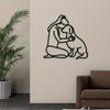 Metal Dog and Woman Portrait Wall Art 15.75 Inch Home Decor Easy Hanging Living Room Bedroom