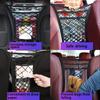 3-Layer Car Mesh Organizer, Seat Back Net Bag, Barrier of Backseat Pet Kids, Tissue Purse Holder, Driver Storage Netting Pouch