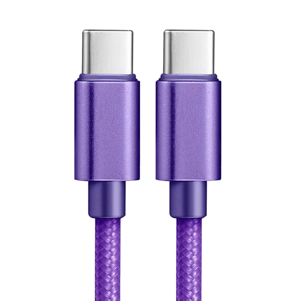 Nylon Braided 60W Type C Wire For iphone 15 16 17 pro max 1m 2m 3m USB C  To Type C Fast Charge Cable for Samsung Xiaomi Huawei
