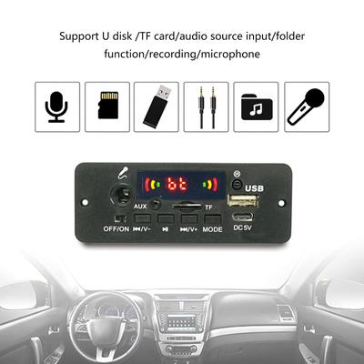 Автомобильный MP3-плеер, USB-модуль записи, плата декодирования MP3, беспроводной Bluetooth-совместимый модуль декодирования, светодиодный дисплей