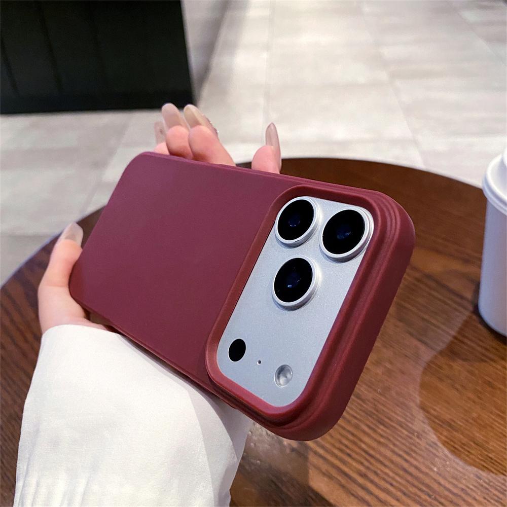 Office Frosted Plain Phone Case for Apple IPhone 17 Air 16 Plus 15 14 13 12 Pro Max Silicone Soft Protective Back Cover