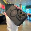 For iPhone 16 Pro Max Luxury Lens Glass Magsafe Magnetic Phone Case For iPhone 13 14 15 Plus Matte Translucent Protective Cover