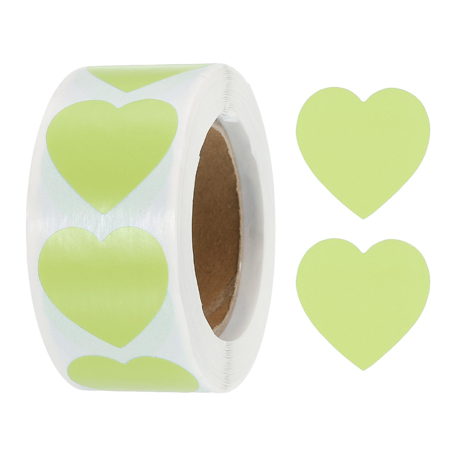 500/1000Pcs Heart Shaped Sticker 1Inch Self-Adhesive Love Label Heart Decorations Stickers for Envelope Valentine Day Wedding