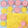 3D Blumen Ausstechformen Sakura Pflaume & Zeichentrickfiguren Fondant Kuchen Dekorierwerkzeuge zum Backen Handwerkliche Butterplätzchen Werkzeuge