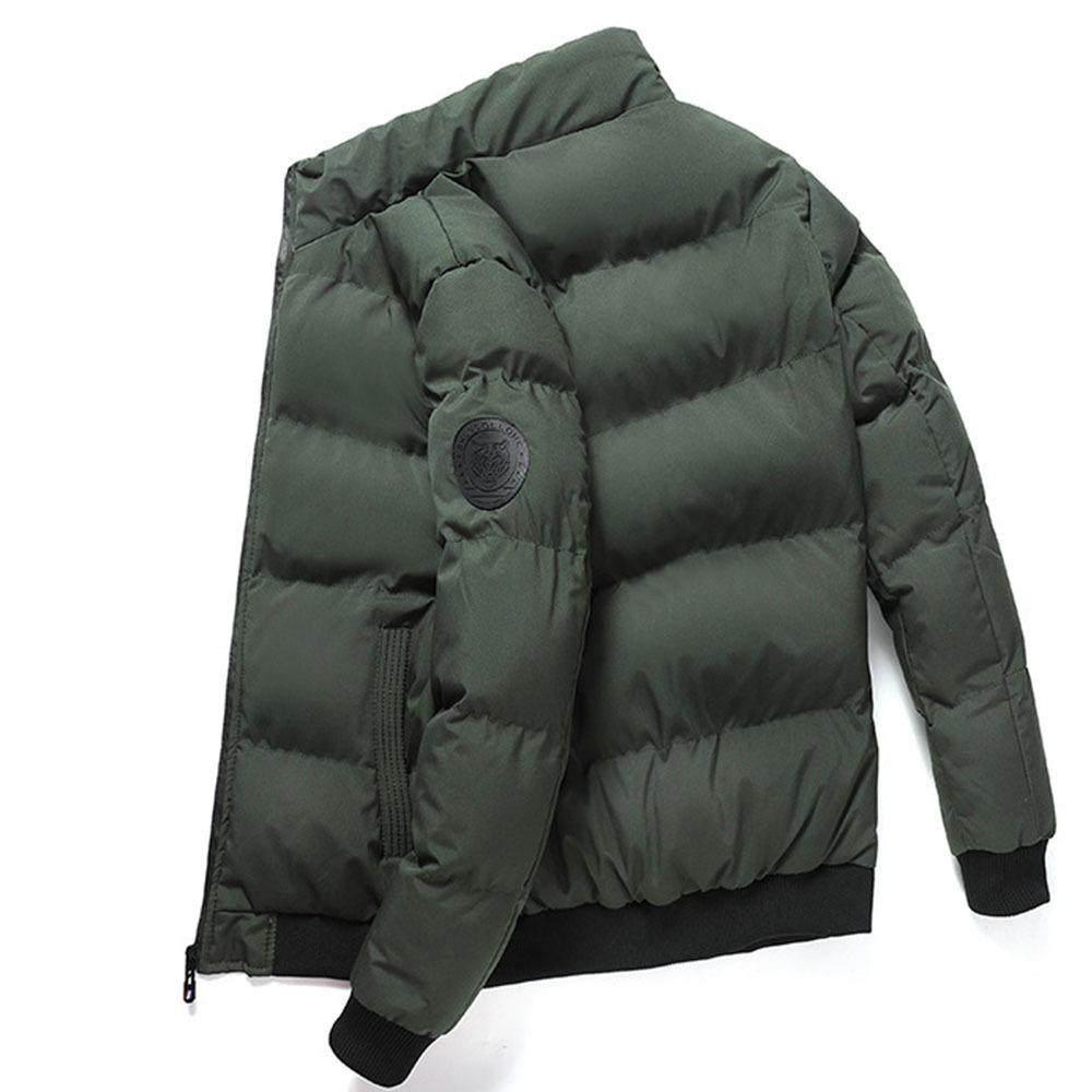 Men's Stand-up Collar Cotton Clothes, Thickened Warm Cotton Clothes, Jacket, Feather Army Clothes, Cotton Clothes.