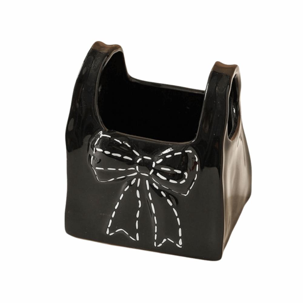 Elegant Ceramic Pen Holder Minimalist Decorative Cosmetic Storage Bucket Creative Practical Desk Sundries Organizer Home Decor