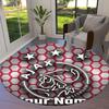 AFC Ajax Custom Name Round Area Rug,Carpet Rug for Living Room Bedroom Sofa Playroom Decor,Non-slip Floor Mat