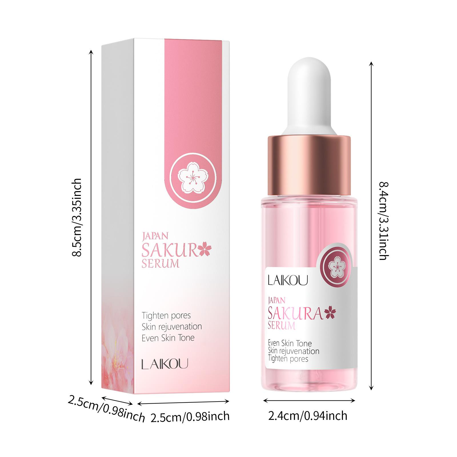 

Сыворотка для лица Sakura Anti-Aging Essence Гиалуроновая кислота 24K Gold Brightening Витамин C Anti Rejuvenation Skin Care Serum 17ml розовый