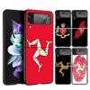 Isle of Man Coat of Arms Phone Case For Samsung Galaxy Z Flip 7 6 5 4 3 5G Cover ZFlip7 ZFlip6 ZFlip4 ZFlip5 ZFlip3 Coque Fundas