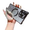 Electroplated magnetic glitter mobile phone case is suitable for Apple 16PRO pearl bracelet 14/13 right angle anti-drop protective cover