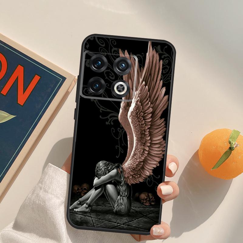 Fantasy Engel Mädchen Flügel Hülle Für OnePlus Nord 5 CE 2 3 4 Lite N20 N30 OnePlus 15 13 12 11 13T 10T 10R 12R 13R Abdeckung