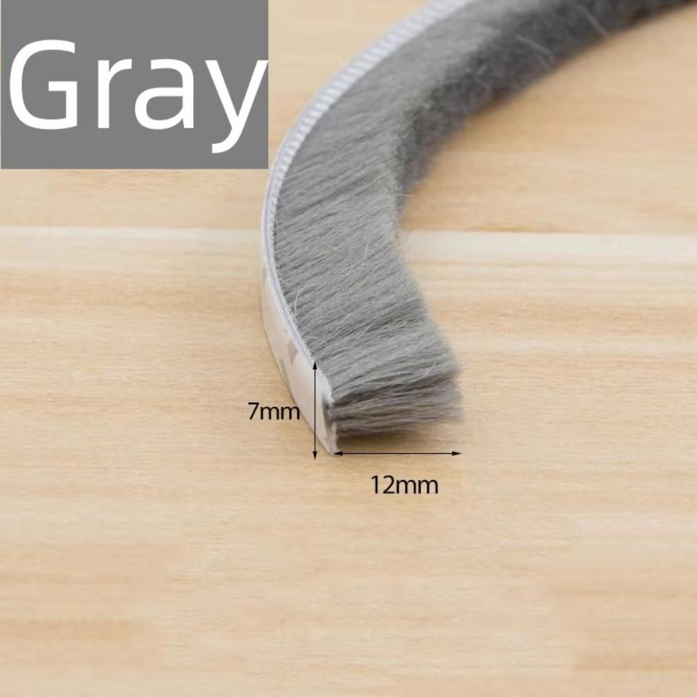 Biało-szary wiatroodporny pasek szczotkowy 10 metrów uszczelka pogodowa dźwiękoszczelna pyłoszczelna