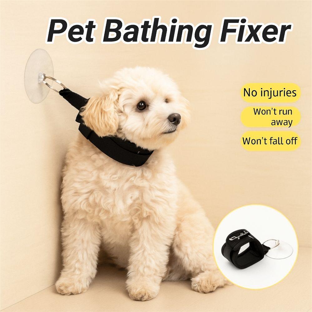 Portable Dog Bathing Fixer Adjustable Cat Restraint Straps Durable Cat Grooming Collar  Home