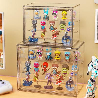 Pop Mart Transparent Acrylic Display Stand: Dustproof Magnetic Storage Box for Figures