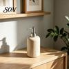 Liquid Soap Container Resin Refillable Dispenser, Hand Shampoo Container, Dispenser Empty Pump Lotion Bottle for Bathroom Kitchen Countertop