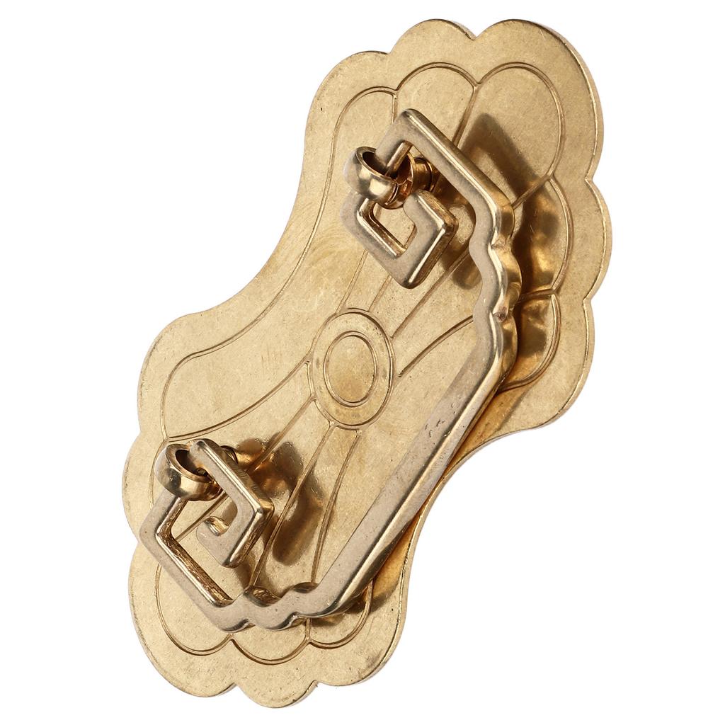 Antique Drawer Handle 12.8x7cm Wealth Blossoms Retro Chinese Style Brass Vintage Drawer Pulls with