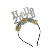 Sparkling New Year Headband Hello 2026 Glitters Hairhoop For Holiday Celebration Parties Carnivals Costume Accessories