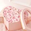 2Pcs/Set Flower Box Heart Shaped Hot Stamping Paper Florist Packaging Rose Gift Case for Party