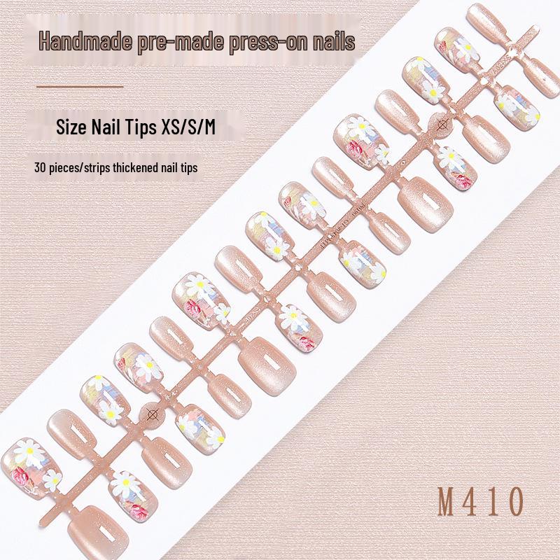 

Monet s Garden Spring/Summer Handmade Press-On Nails - Short Manicure Nail Stickers