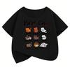funny Cat Graphic Kids Tshirts Summer Short Sleeve Tees Cartoon Animal Boys Girls Clothes Kawaii