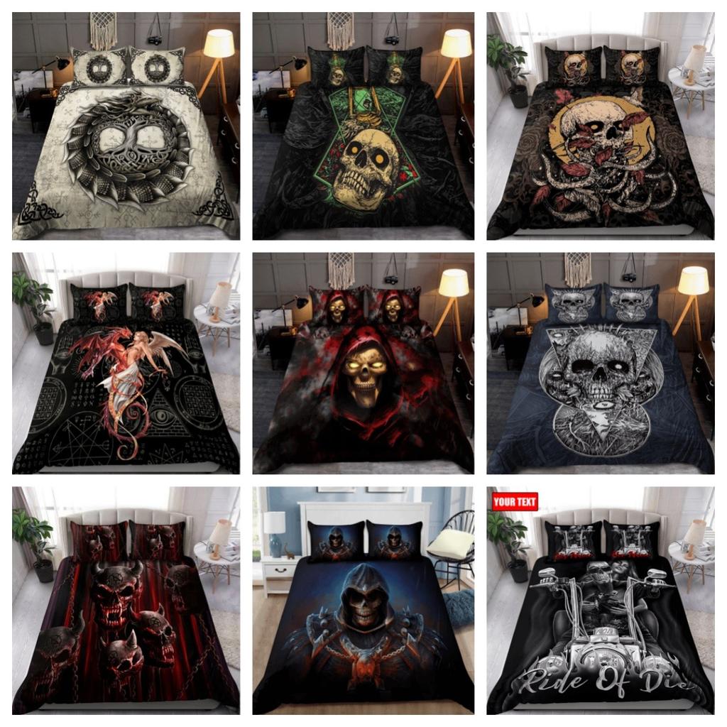 Duvet Cover Set  Home Textiles Tmarc Tee Viking Dragon Tree of Life Bedding Set