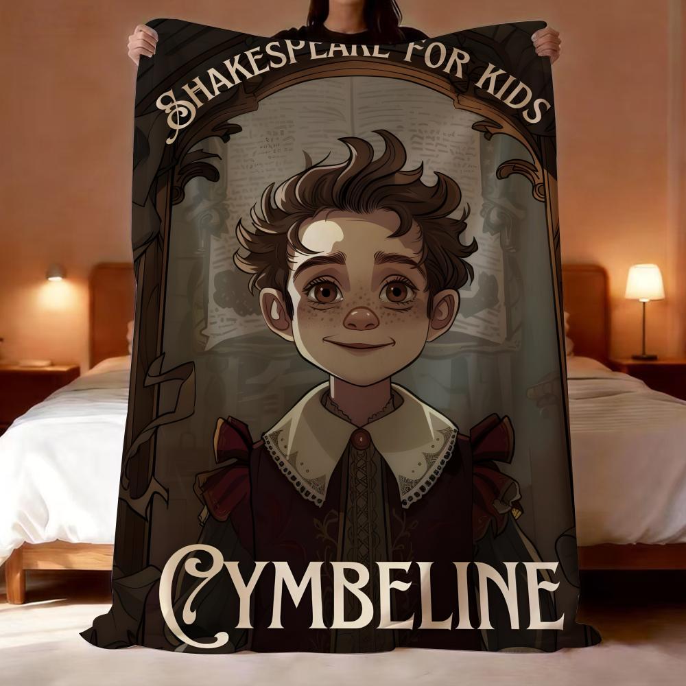 Cymbeline Throw Lightweight 240g Flannel Blanket Soft Skin-friendly for Summer Cooling 75x90cm