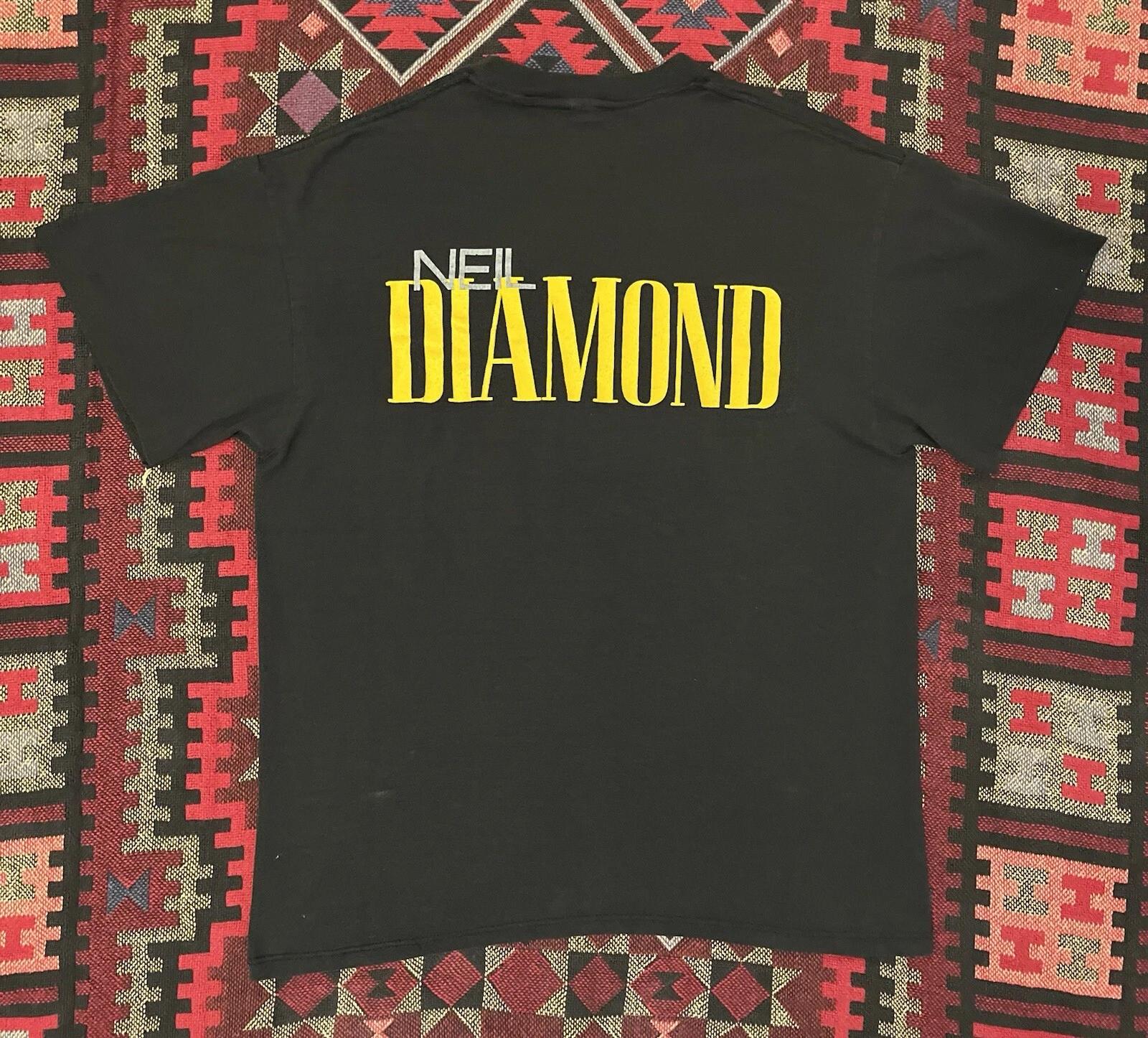 Vintage Neil Diamond Shirt Tour Concert Large USA Band Tee Single Stitch 80s 90s 4XL