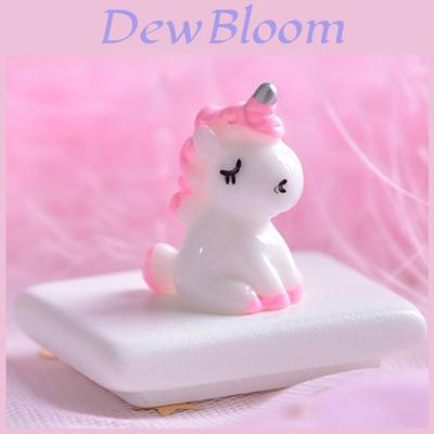 Adorable Mini Unicorn Figurines Resin Craft Colorful Cartoon Style Perfect For Fairy Gardens