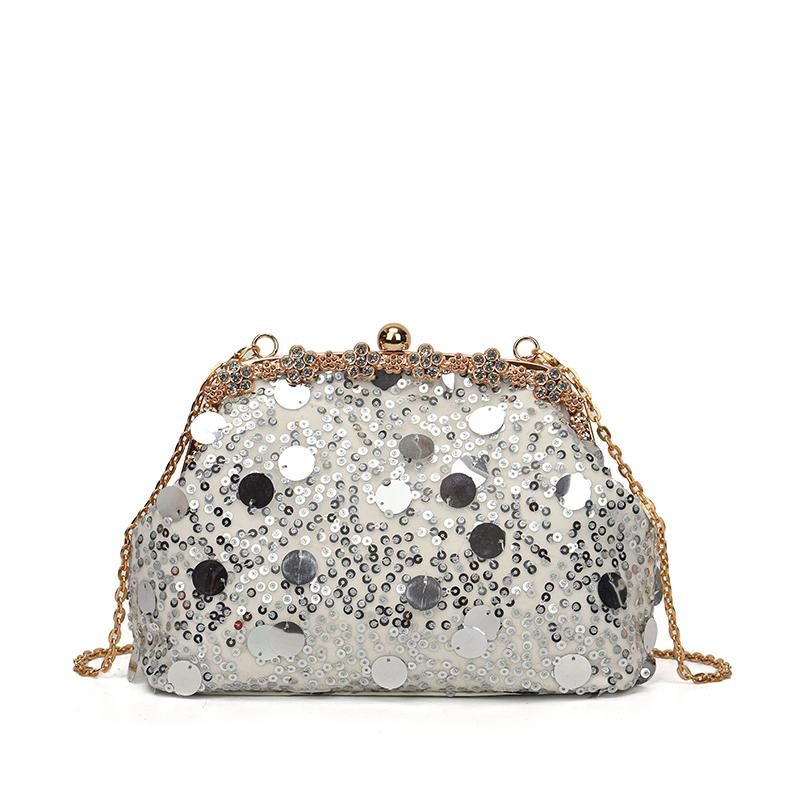 Elegant Vintage Embossed Shoulder Bag Metal Frame Purse With Detachable Chain Strap Gift For Mother Wife