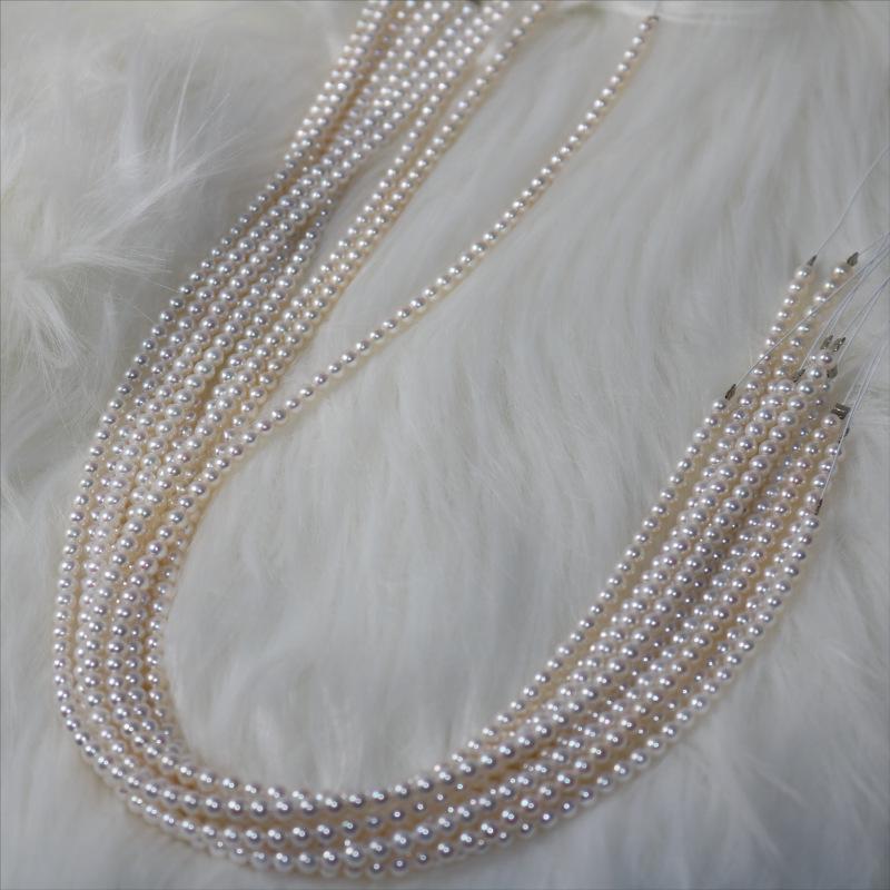 Zhuji Freshwater Baby Pearl Necklace: Perfectly Round, High Luster, Comparable to Seawater Akoya 3-4mm