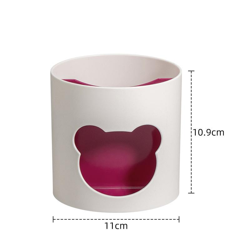 Cute Creative Bear Plastic Pen Holder Desktop Storage Organizer For Office Student