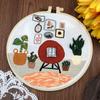 Embroidery Kit DlY Cross Stitch Manual Fabric Art Material Package Full Range of Stamped Material Bag Include Bamboo Hoop Thread