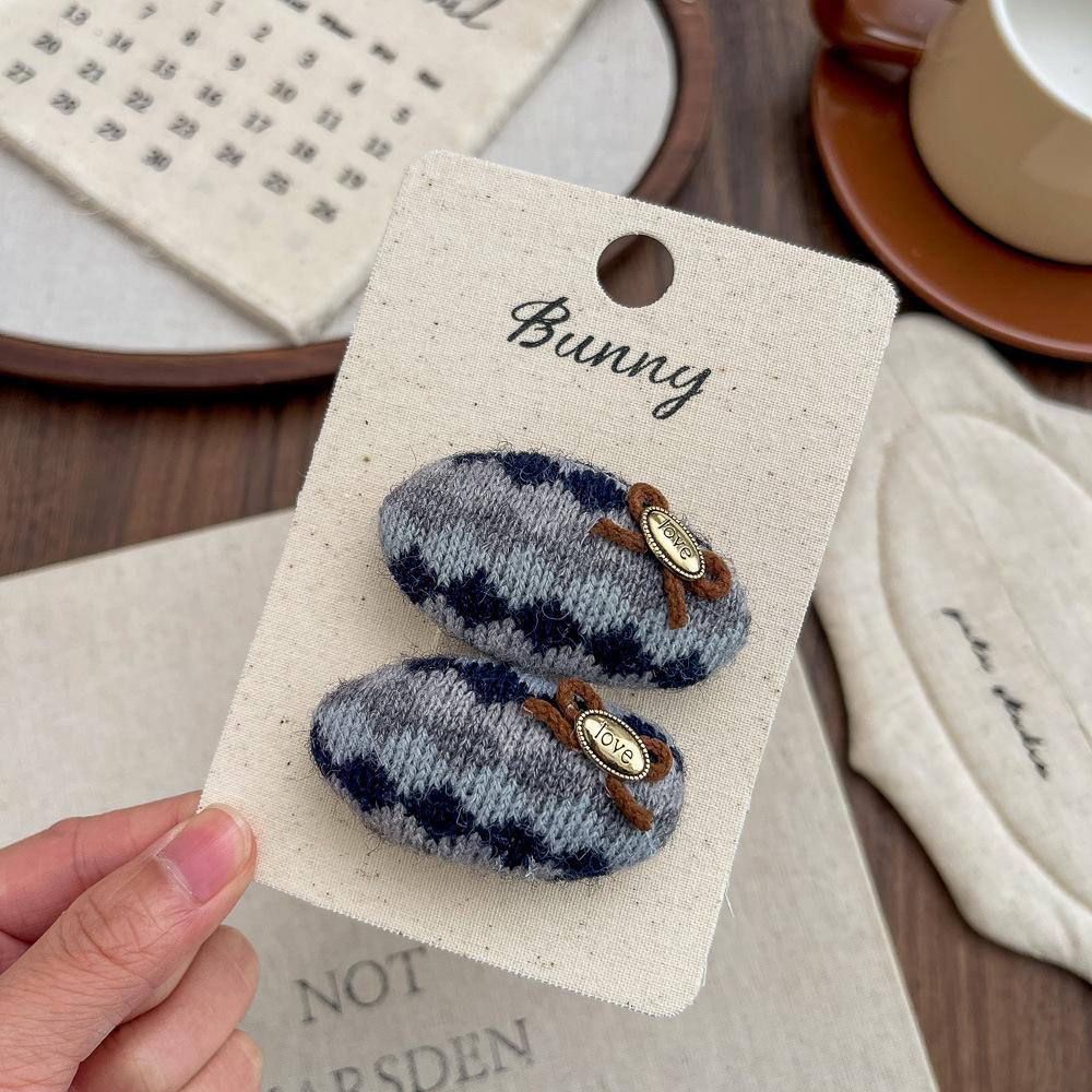 Cartoon Children's Hairpins Fabric Knitted Cute Girl Barrettes Bangs Side Clip Hairpin Hair Clip Kids Headwear Hair Accessories