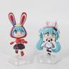 Pvc Delightful Rabbit Ears Hatsune Miku Q Version Doll Collectible Figurines