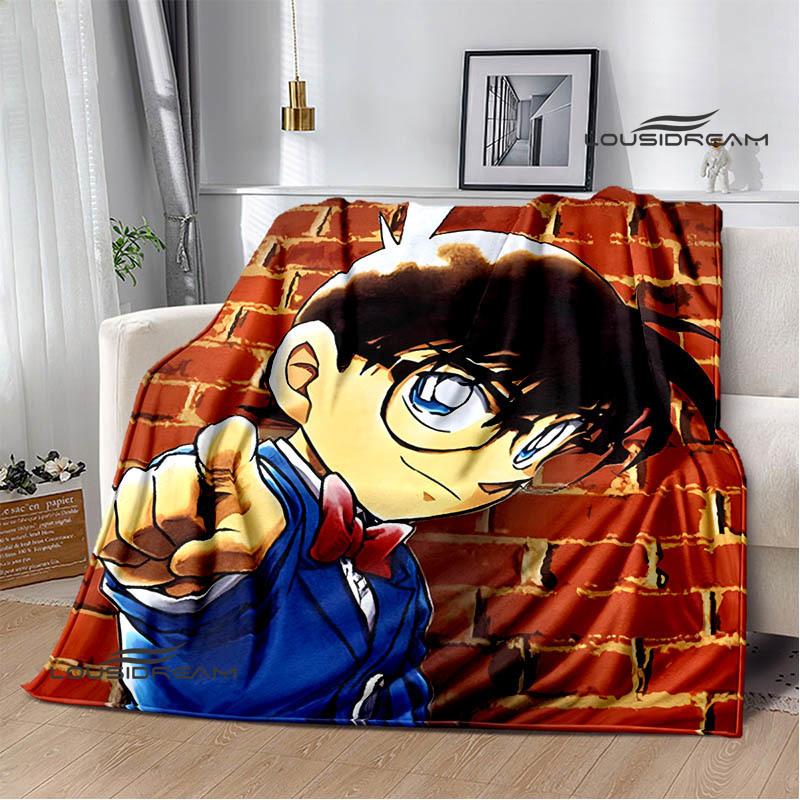 Detective Conan Cartoon Printed Blankets Picnic Blanket Warm Flannel Blankets Home Bed Linings Blankets for Beds Birthday Gift