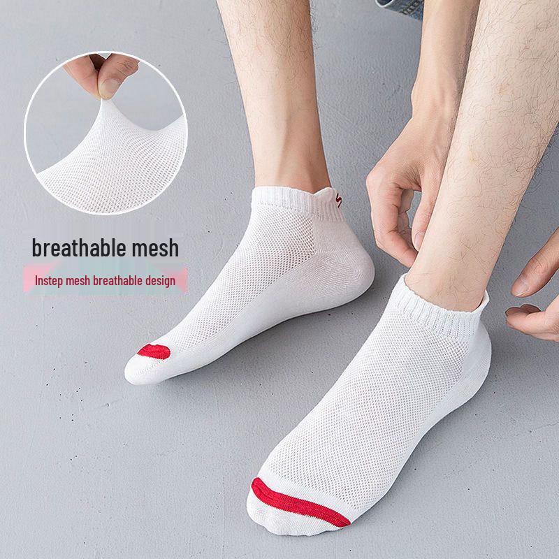 Socquettes Bateau en Maille Respirante pour Homme: Anti-Odeur, Tendance Printemps-Été, Style Court