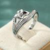 Hot-selling New Product: Light Luxury Style Micro-inlaid Zircon Lily Flower Design, Unique and Elegant Women's Ring