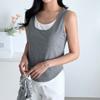 New ArrivalS Open RUn Women S Simple U Neck SleeveleSS Layered T SHirT roUnded H